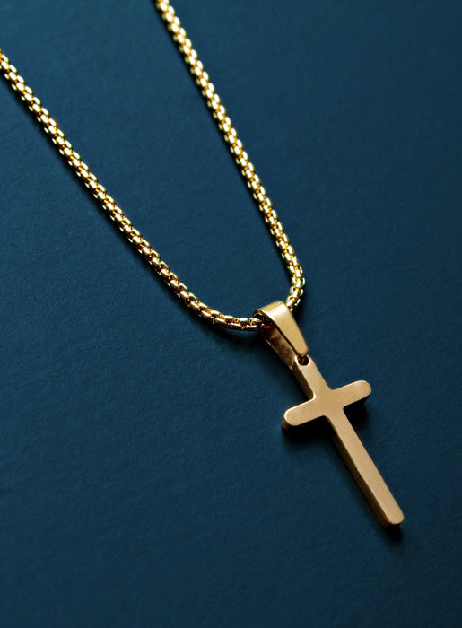 — WE ALL MEN MINI GOLD ARE CROSS FOR SMITH NECKLACE