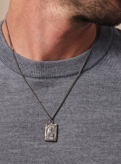 Silver Buddha Necklace for Men Jewelry We Are All Smith   