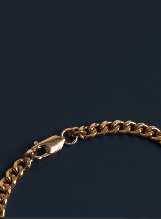 14K Gold Filled 5mm Cuban Chain Bracelet for Men Bracelets WE ARE ALL SMITH: Men's Jewelry & Clothing.   