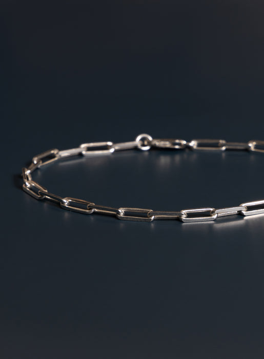 925 Sterling Silver Elongated Cable Chain Bracelet for Men Bracelets WE ARE ALL SMITH: Men's Jewelry & Clothing.   