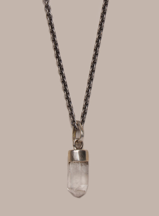 One of a Kind White Topaz on 925 Oxidized Sterling Chain Jewelry WE ARE ALL SMITH: Men's Jewelry & Clothing.   