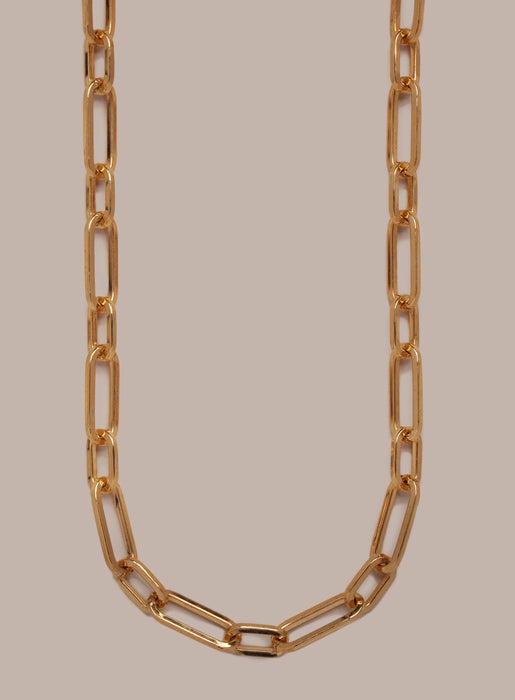 14k Gold Filled Elongated Cable 1 to 1 Chain Necklace for Men