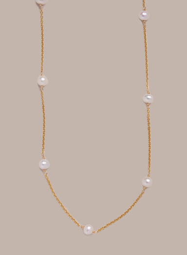 14k Gold Filled Pearl Chain Necklace Necklace WE ARE ALL SMITH: Men's Jewelry & Clothing.