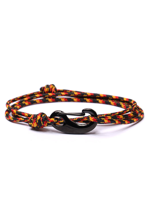 Black + Red Tactical Cord Bracelet for Men (Black Clasp) Bracelets We Are All Smith   