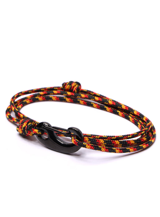 Black + Red Tactical Cord Bracelet for Men (Black Clasp) Bracelets We Are All Smith   