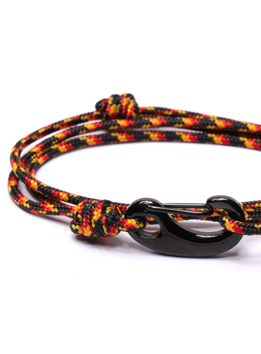 Black + Red Tactical Cord Bracelet for Men (Black Clasp) Bracelets We Are All Smith   