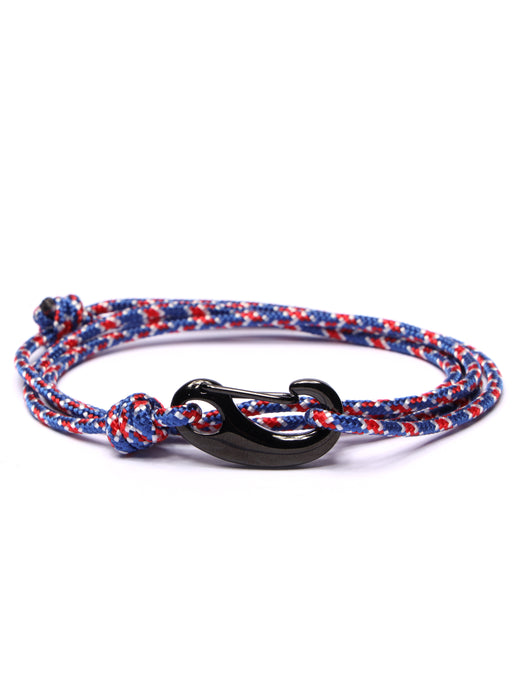 Red, White & Blue Tactical Cord Bracelet for Men (Black Clasp) Bracelets We Are All Smith   