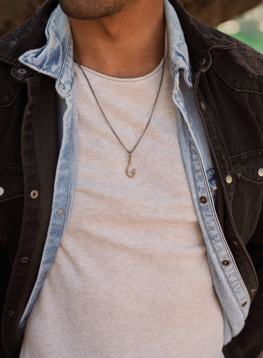 Bronze Hook Necklace for Men — WE ARE ALL SMITH
