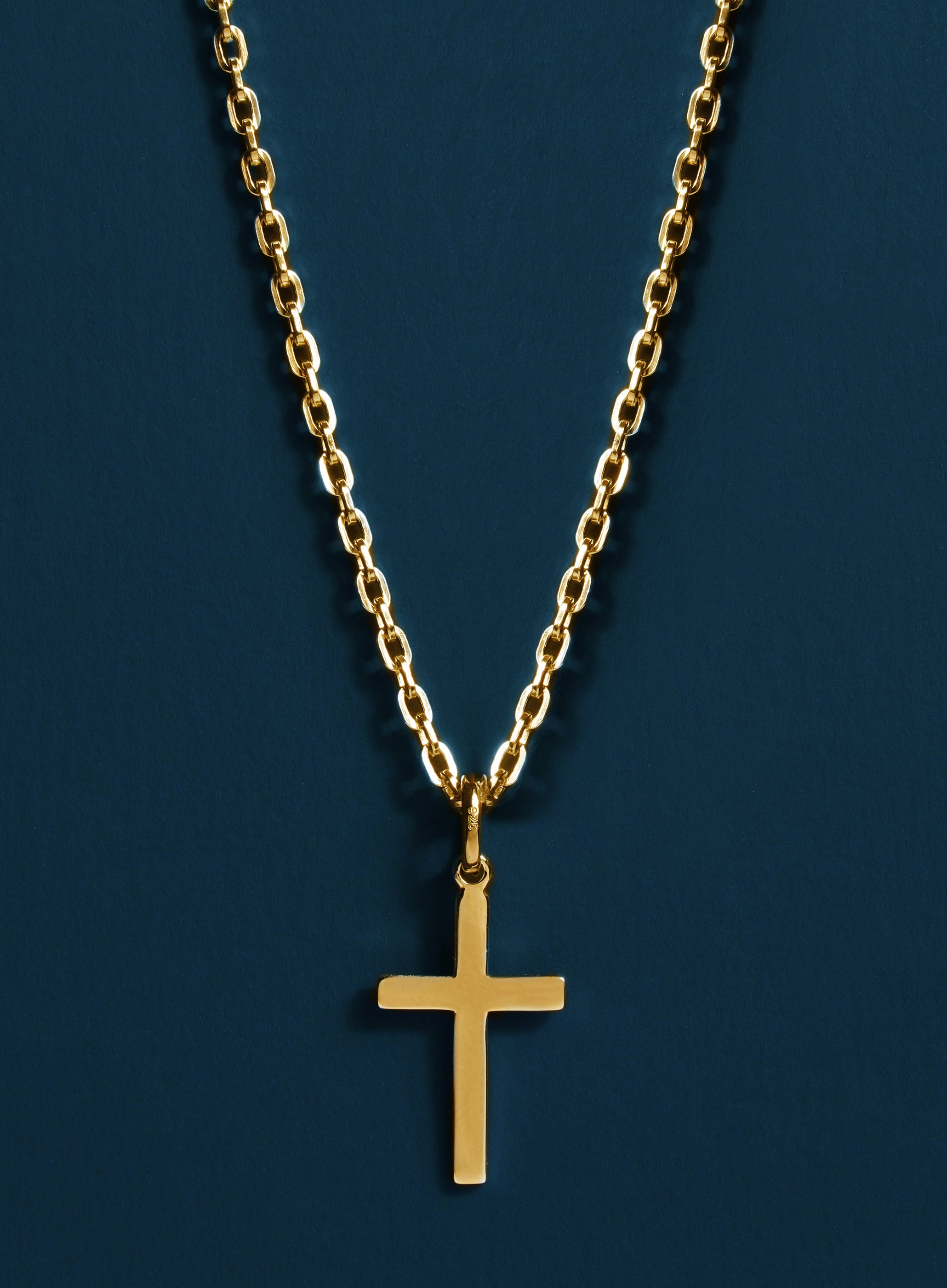 14k Gold Filled and Vermeil Gold Cross Cable Necklace for Men — WE ARE ...