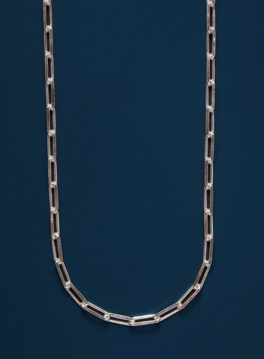 22 Inch 925 Sterling Silver Mens Link Chain Necklace