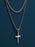 Sterling Silver (Rhodium plated) Cross Necklace Set for Men Necklaces We Are All Smith   