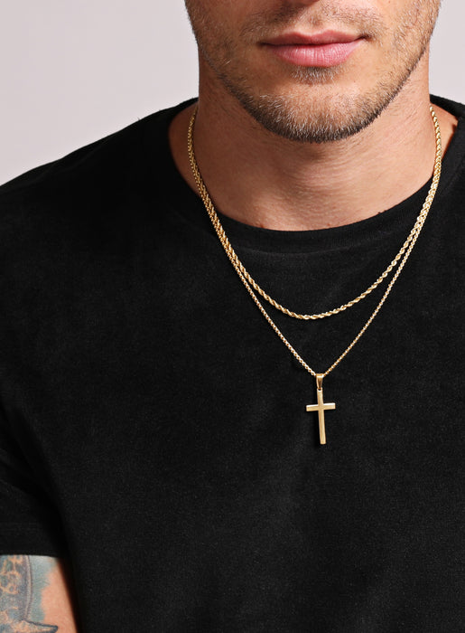 Mens Chain Gold Rope Chain Necklace Gold Chains for Men Stainless