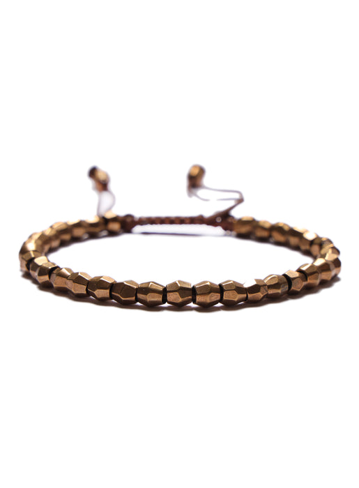 Geometric Brass Beaded Bracelet - Bracelets, Brass Beaded