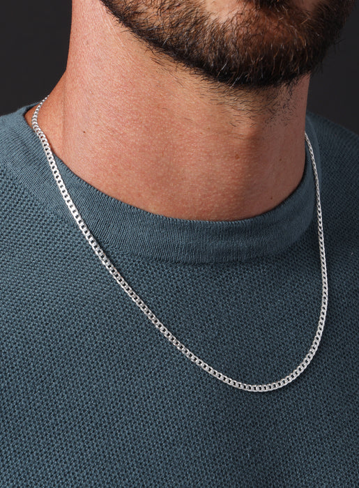 Silver Mens Necklace Pendant Mens Silver Necklace for Men 