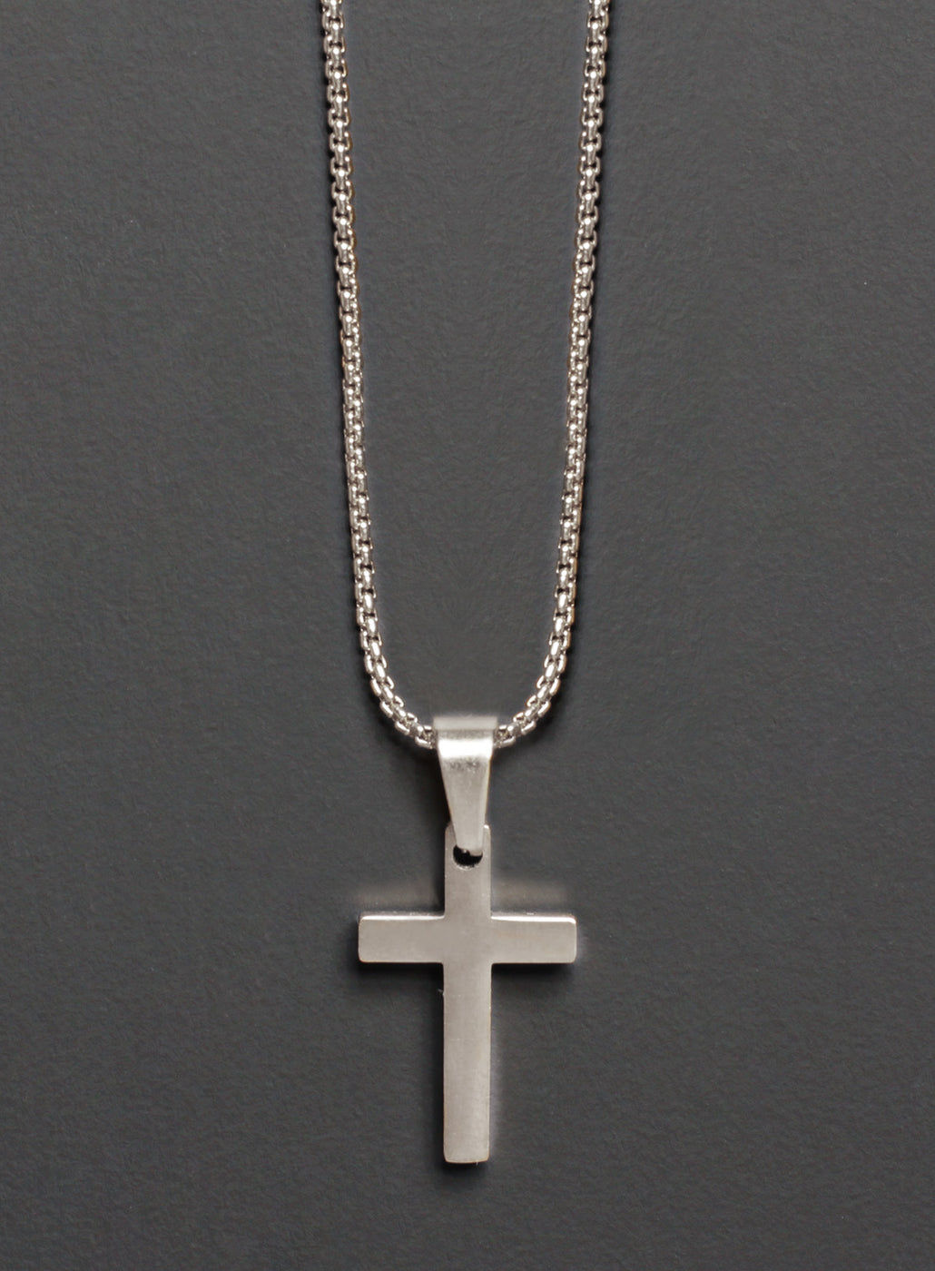 MEDIUM STAINLESS STEEL CROSS NECKLACE FOR MEN — WE ARE ALL SMITH