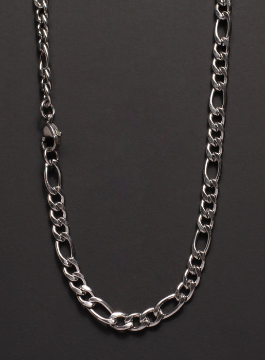 Silver Figaro Men Chain Silver Necklace for Men 5mm Thick Mens