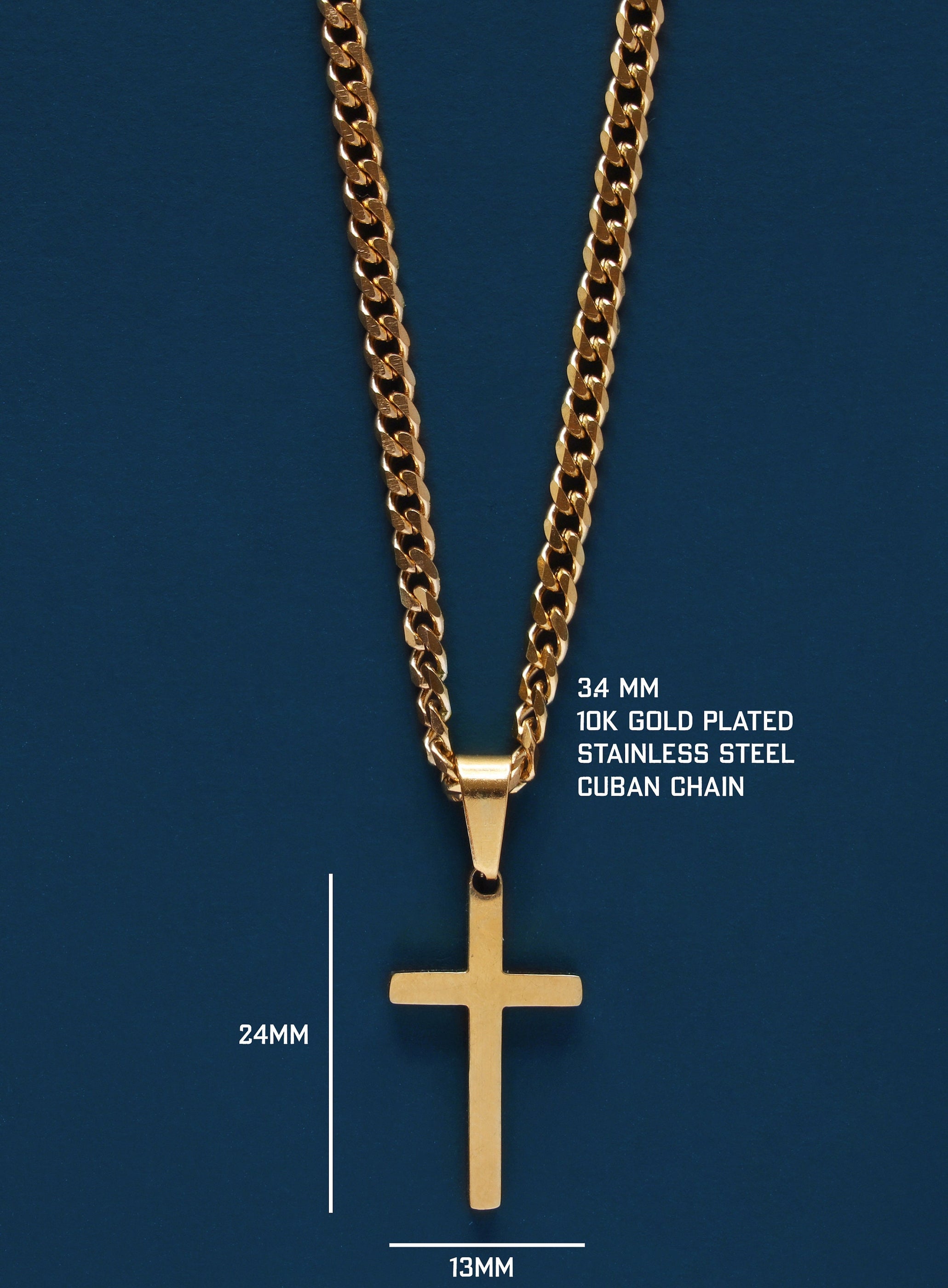 Gold Cross Necklace For Men — We Are All Smith 9079