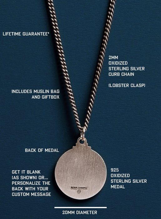 Saint Gerard Sterling Silver Medal Necklace for Men Necklace WE ARE ALL SMITH: Men's Jewelry & Clothing.   