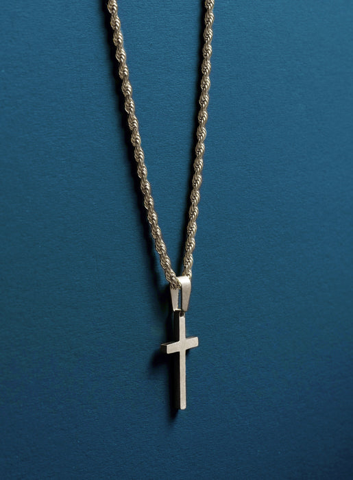 Waterproof Silver Cross Necklace for Men — WE ARE ALL SMITH