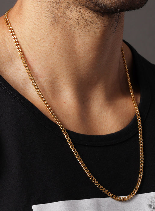 Stainless Steel Gold Chain Necklace  Gold chain necklace, Stainless steel  chain necklace, Chunky chain necklaces
