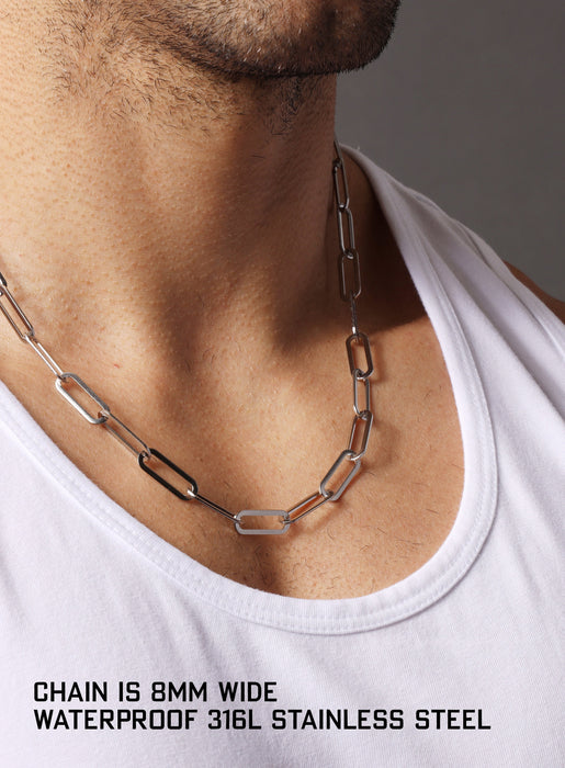 Buy Emporio Armani Men Silver Stainless Steel Necklace Online - 899213 |  The Collective