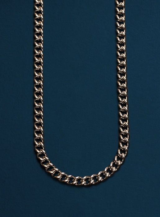 Mens Chain Gold 7mm Curb Chain Necklace Gold Chains for Men Stainless Steel  Chains 7mm Curb Chain 18 / 20 / 22 Chain 