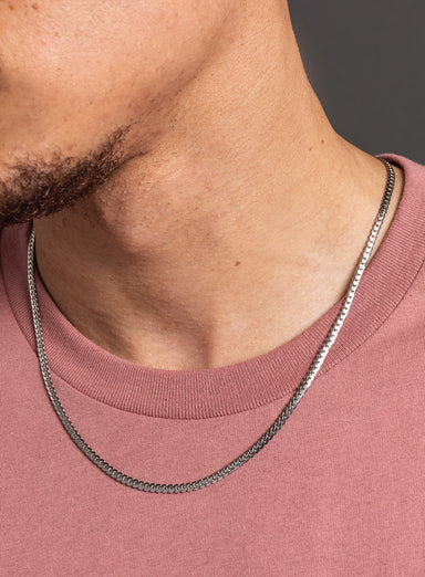 925 Sterling Silver Minimalist 2mm Cuban Chain Necklace for Men — WE ARE  ALL SMITH