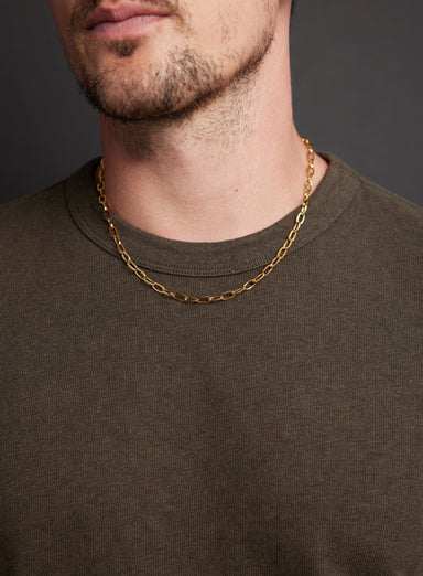 Men's gold plated stainless steel rope necklace — WE ARE ALL SMITH