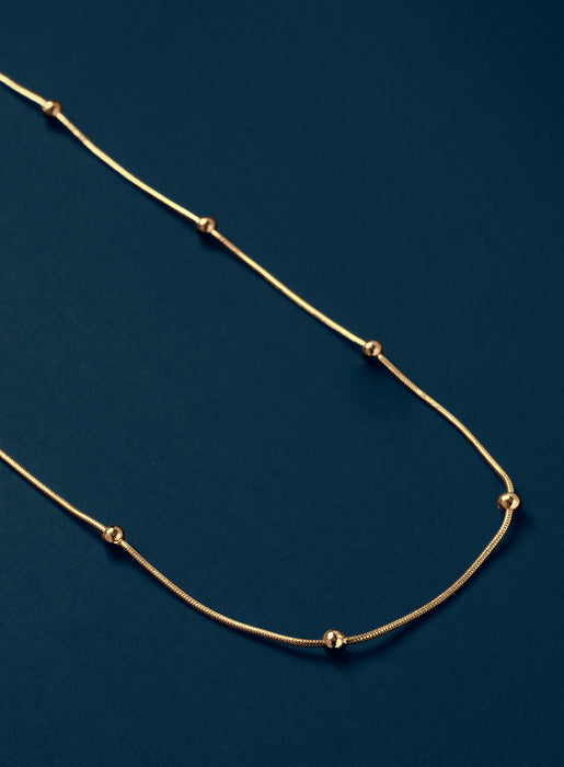 Mens Gold Minimalist Satellite Chain Necklace Necklace WE ARE ALL SMITH   