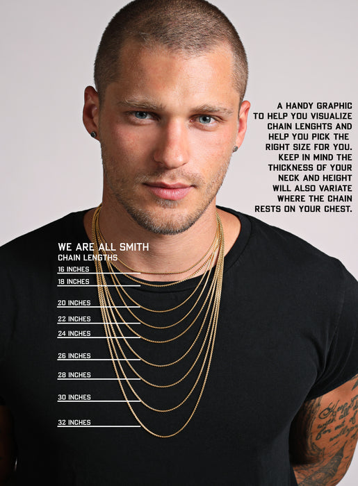 MINI GOLD CROSS MEN ALL — SMITH NECKLACE FOR ARE WE