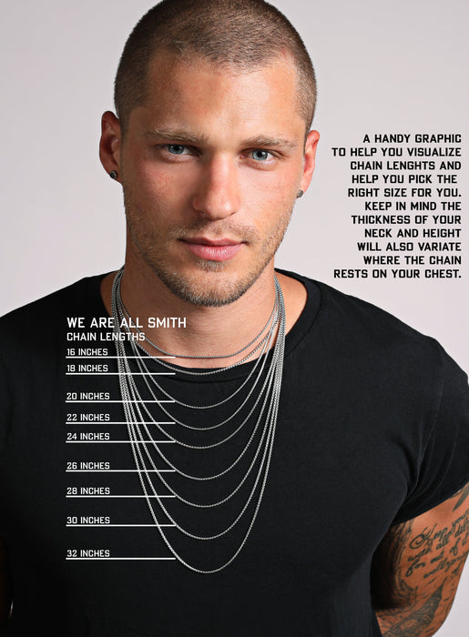 Black Stainless Steel Chain Necklace for Men — WE ARE ALL SMITH