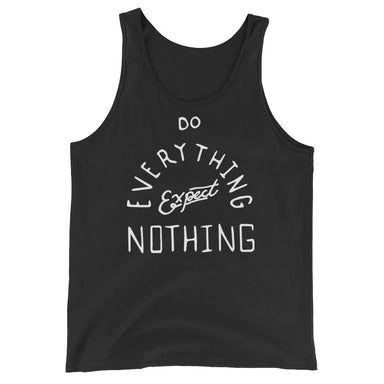 "Do Everything Expect Nothing" Black Tank Top  WE ARE ALL SMITH: Men's Jewelry & Clothing. XS  